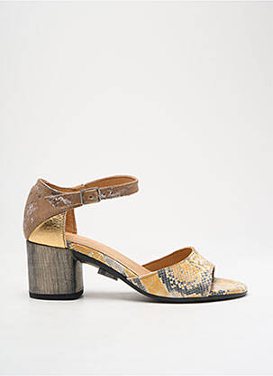 Sandales/nu pieds matière lisse talon de 4 à 6cm jaune MINKA DESIGN femme