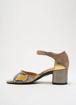Sandales/nu pieds matière lisse talon de 4 à 6cm jaune MINKA DESIGN femme