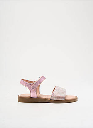 Sandales/nu pieds matière lisse bout ouvert rose ACEBOS fille