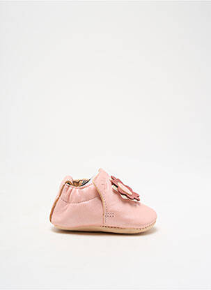 Chaussons/pantoufles tissage satiné bout rond rose EASY PEASY fille