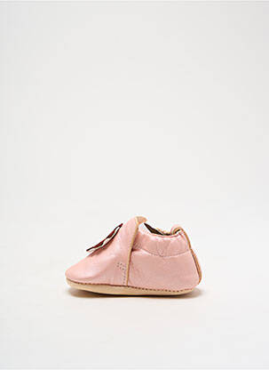 Chaussons/pantoufles tissage satiné bout rond rose EASY PEASY fille