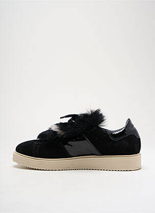 Baskets nubuck talon plat jusqu'à 3cm noir MORELLI femme