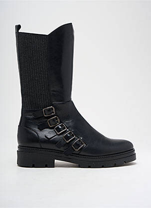 Bottines/boots tissage satiné talon plat jusqu'à 3cm noir DANSI femme