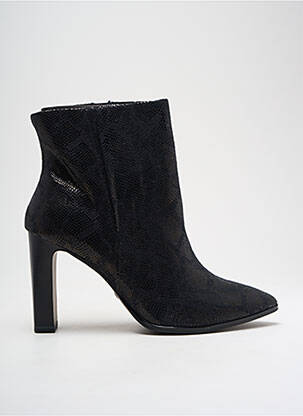 Bottines/boots tissage satiné talon de 7 à 9cm noir TAMARIS femme