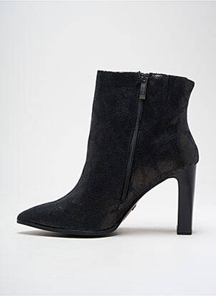 Bottines/boots tissage satiné talon de 7 à 9cm noir TAMARIS femme