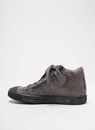Baskets tissage satiné bout rond gris ACEBOS fille