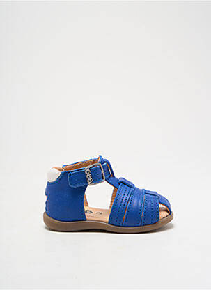 Sandales/nu pieds matière lisse bout rond bleu GBB garçon