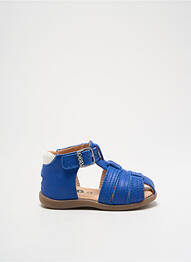 Sandales/nu pieds matière lisse bout rond bleu GBB garcon