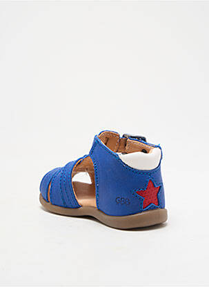 Sandales/nu pieds matière lisse bout rond bleu GBB garçon