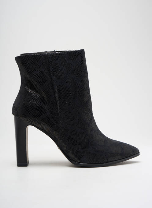 Bottines/boots tissage satiné talon de 7 à 9cm noir TAMARIS femme