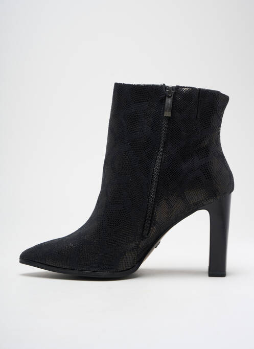 Bottines/boots tissage satiné talon de 7 à 9cm noir TAMARIS femme