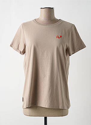 T-shirt stretch manches courtes marron RAGWEAR femme