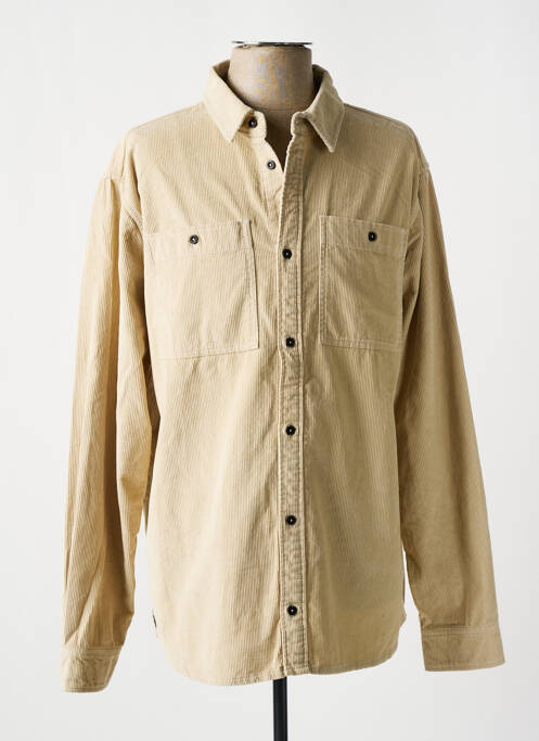 Chemise manches longues beige RAGWEAR pour homme