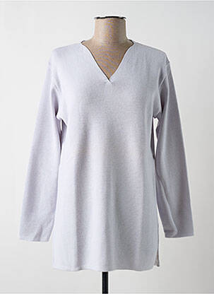 Pull coupe droite manches longues gris LEWINGER femme