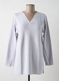 Pull stretch manches longues gris LEWINGER femme