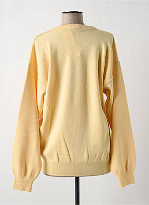 Pull col v manches longues jaune LEWINGER femme