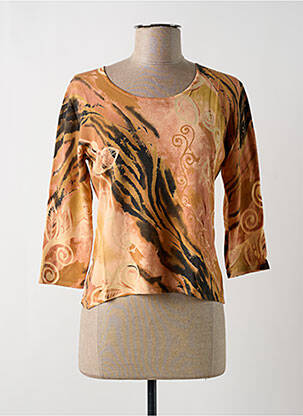 Pull coupe cintrée manches 3/4 rose FINETTE femme