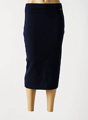Jupe mi-longue taille haute bleu SAINT JAMES femme