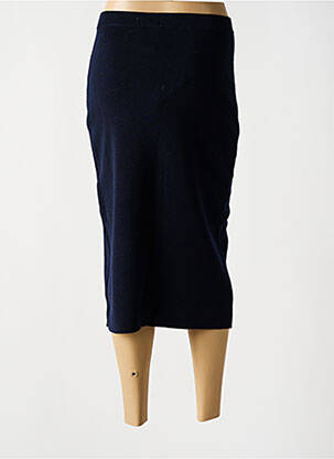 Jupe mi-longue taille haute bleu SAINT JAMES femme