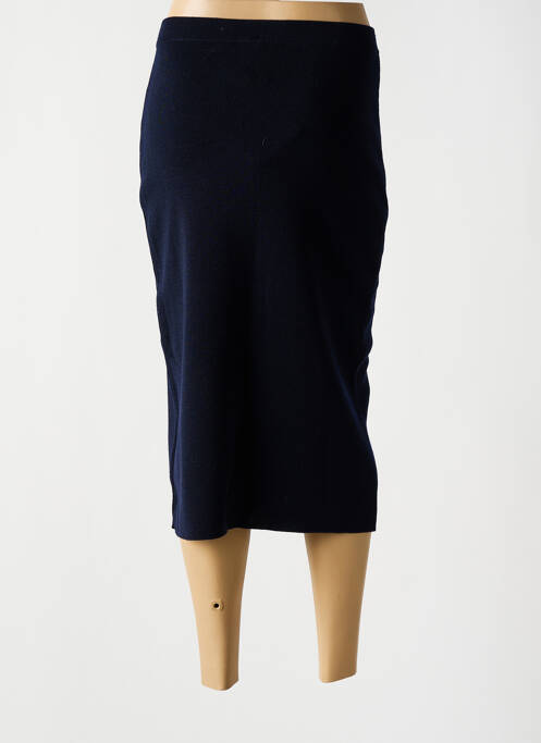 Jupe mi-longue taille haute bleu SAINT JAMES femme