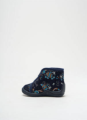 Chaussons/pantoufles fermeture zippée bout rond bleu BELLAMY garçon