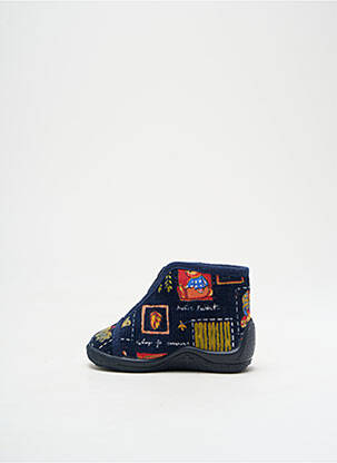 Chaussons/pantoufles fermeture zippée bout rond bleu BELLAMY garçon