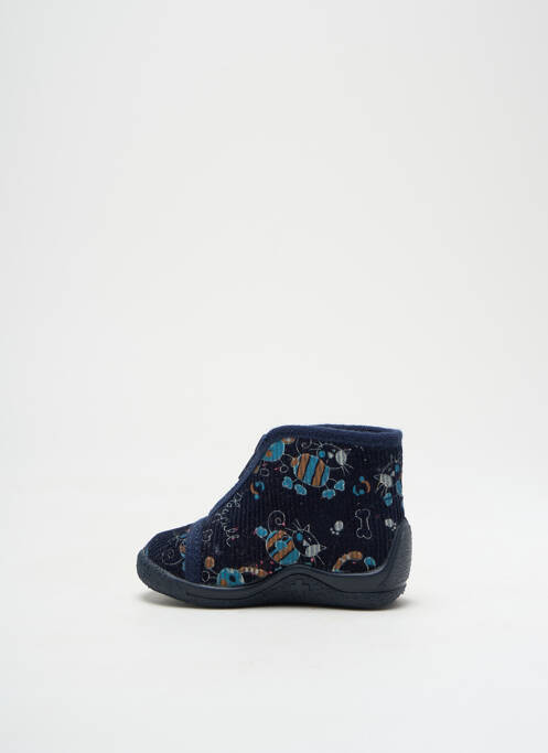 Chaussons/pantoufles fermeture zippée bout rond bleu BELLAMY garcon