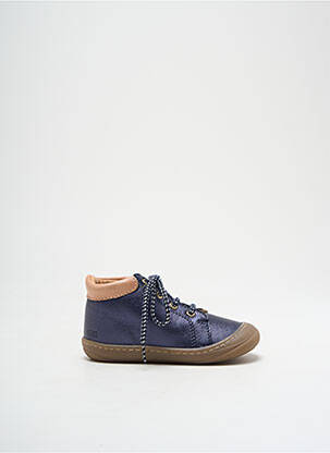 Bottillons matière lisse bout rond bleu GBB fille