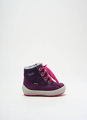 Bottines/boots tissage satiné bout rond violet SUPERFIT fille