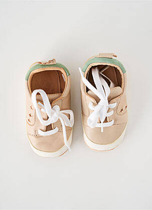 Baskets fermeture lacets bout rond beige EASY PEASY garçon