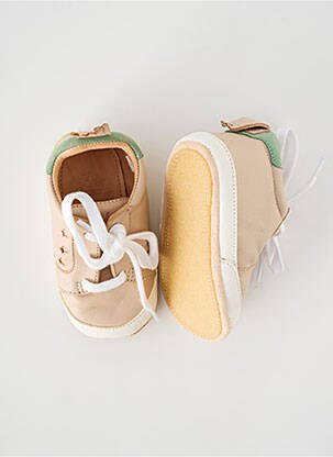 Baskets fermeture lacets bout rond beige EASY PEASY garçon