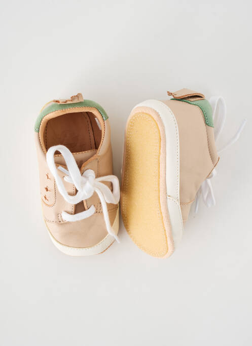 Baskets fermeture lacets bout rond beige EASY PEASY garcon