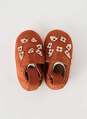 Chaussons/pantoufles type de semelle amortissante bout rond orange EASY PEASY fille