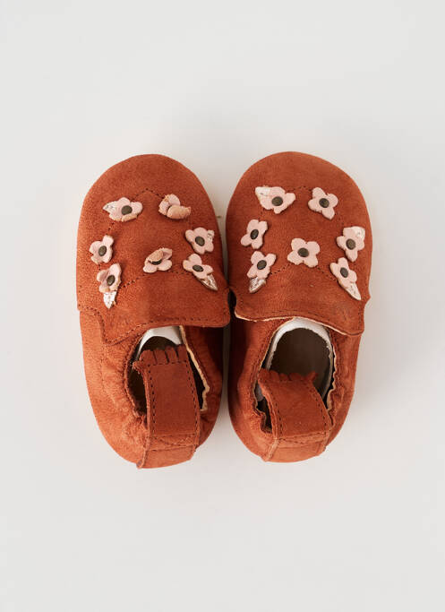 Chaussons/pantoufles fermeture elastique bout rond orange EASY PEASY fille