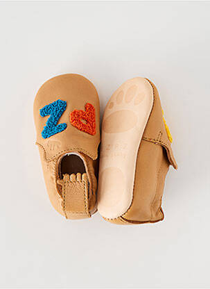 Chaussons/pantoufles type de semelle amortissante bout rond beige EASY PEASY garcon
