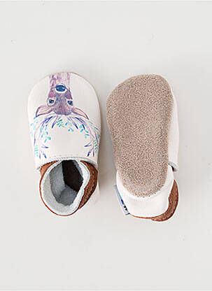 Chaussons/pantoufles type de semelle amortissante bout rond blanc INCH BLUE fille