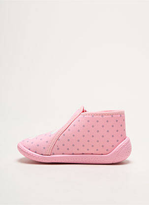 Chaussons/pantoufles fermeture zippée bout rond rose TOOTI fille