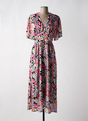 Robe longue manches courtes manches courtes rose RUE DES ABBESSES femme