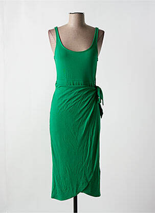 Robe mi-longue sans manche sans manche vert GRACE & MILA femme
