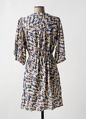 Robe courte manches 3/4 manches 3/4 beige GRACE & MILA femme