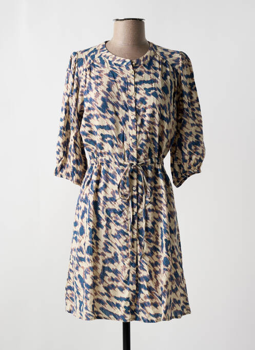 Robe courte manches 3/4 manches 3/4 beige GRACE & MILA femme