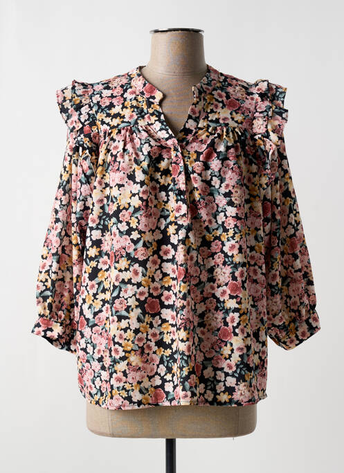 Blouse imprimé fleurs manches longues rose PAKO LITTO femme