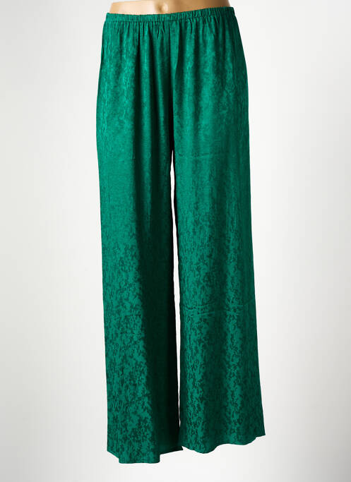Pantalon large coupe fluide taille normale vert GRACE & MILA femme