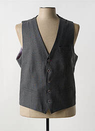 Gilet sans manche tissage chiné gris MONSIEUR HECTOR homme