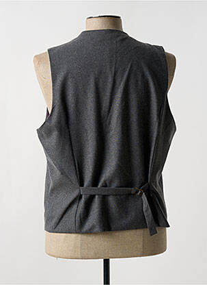 Gilet sans manche tissage chiné gris MONSIEUR HECTOR homme