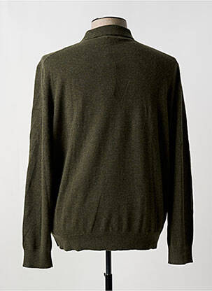 Polo tissage chiné manches longues vert RALPH LAUREN homme