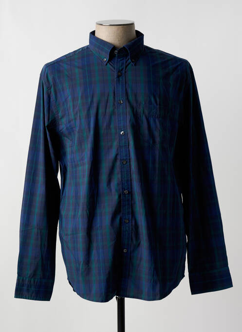 Chemise manches longues bleu GANT pour homme