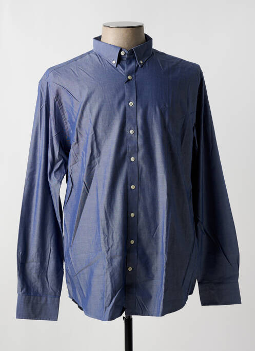 Chemise manches longues bleu GANT pour homme