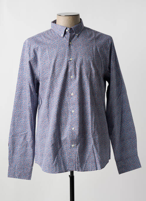 Chemise manches longues bleu GANT pour homme