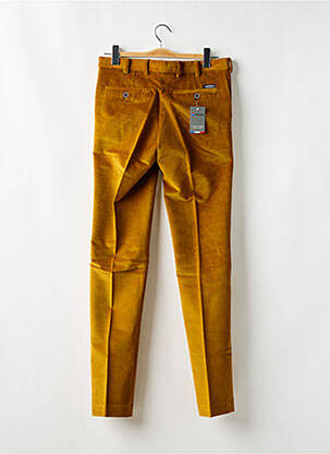 Pantalon chino fermeture zippée sous rabat avec crochet taille basse jaune MONSIEUR HECTOR homme